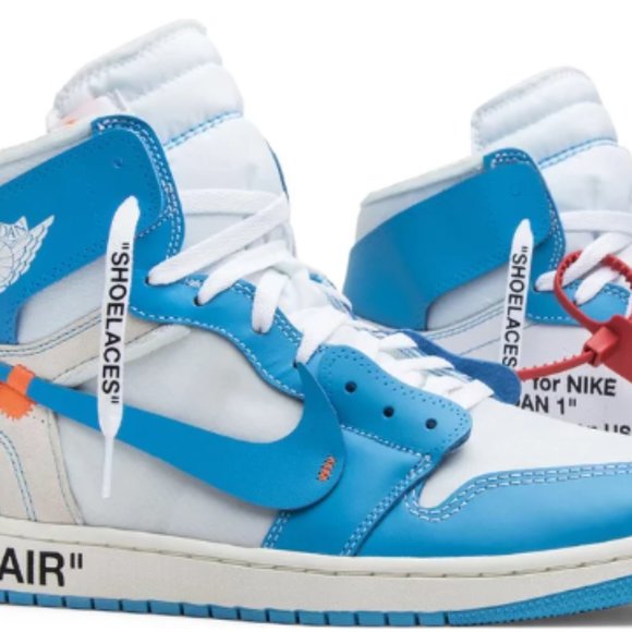 Air Jordan Retro High Off-White University Blue Shoes Brand New